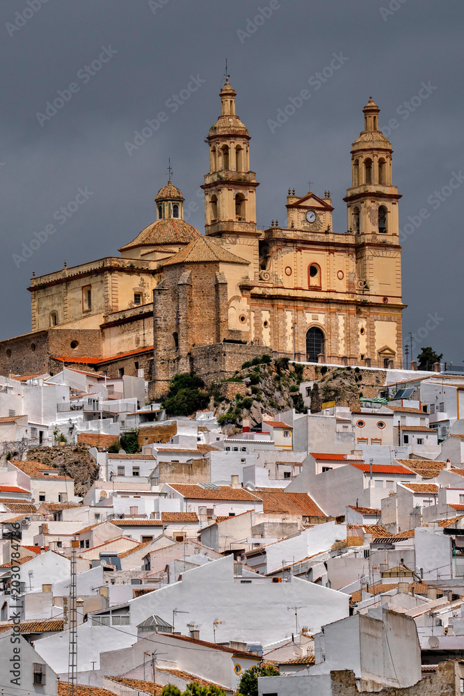 Obraz premium Spain. Olvera. Andalusia. White beautiful Spanish city. Travel and Tourism 