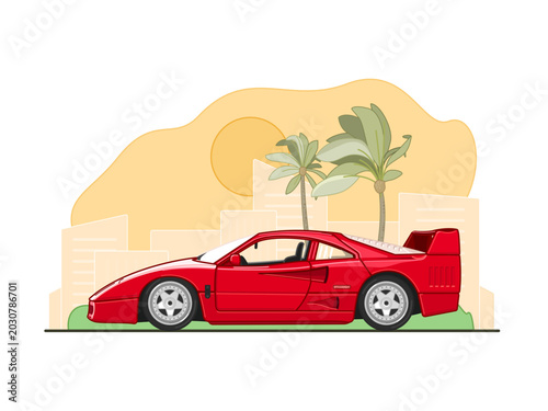 Classic Red Sport Car