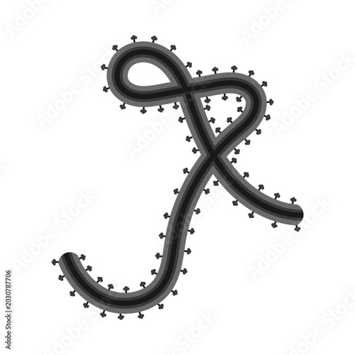 Φωτογραφία Ebola infectious viral organism icon dangerous pathogen vector illustration