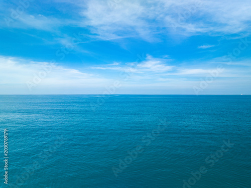 Bird eye view photo of sea waves and water surface texture Blue sea background Beautiful nature Amazing view sea background