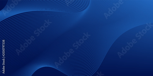 Modern abstract blue curve lines technology background. tech banner for corporate business concept. hi-tech abstract background vector illustration and business or presentation