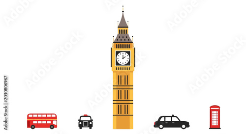 Photos Big Ben, London Icons: Red Bus, Black Cab, Phone Box