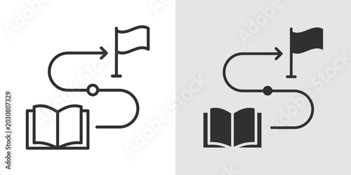 Tableau sur toile Education Journey Icon representing lifelong learning, academic progress, and educational development