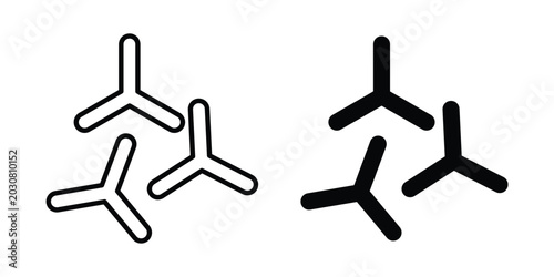 Bild auf Leinwand Bifidobacterium probiotics icon solid Icon Design Concept