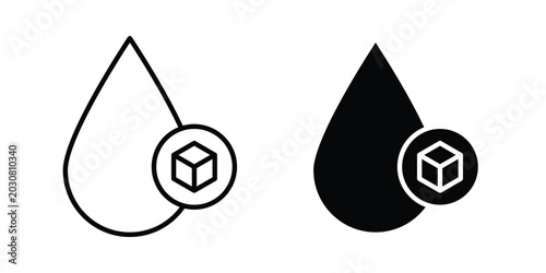 Foto Blood sugar icon solid Icon Design Concept. Line icons