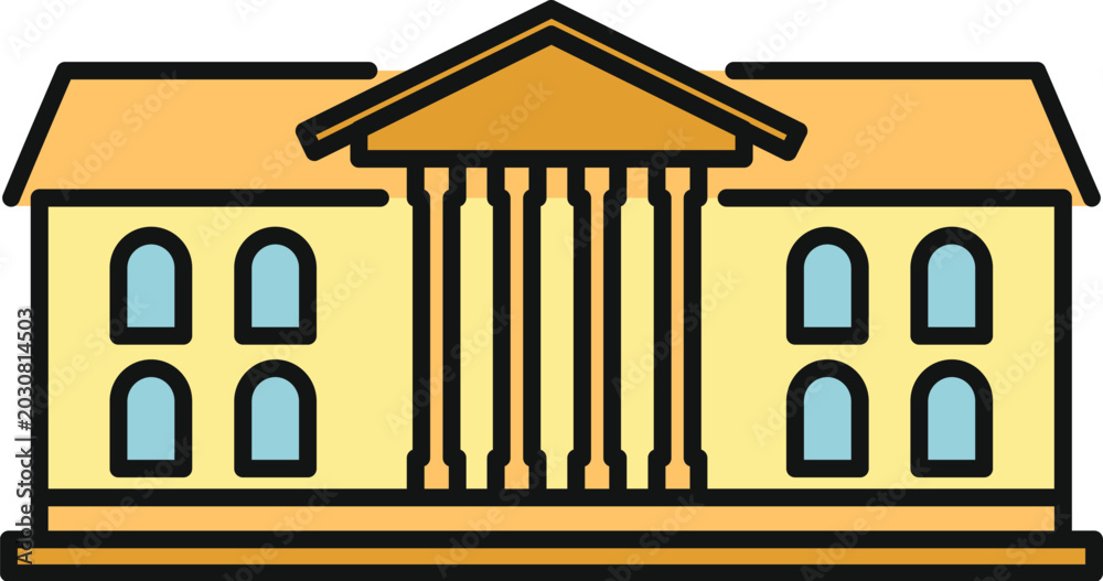 Fototapeta premium Classic government building representing authority, law, and financial institutions