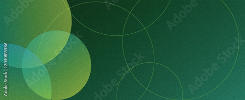 Photos Abstract background featuring overlapping translucent circles in green and blue hues on a dark textured backdrop