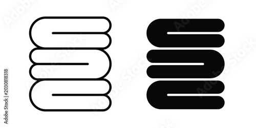 Photography Neat fold clothes icon solid Icon Design Concept. Line icons