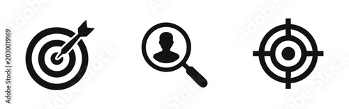 Tableau sur toile User Targeting and Search Icons