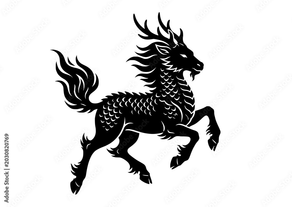 Fototapeta premium Qilin, Chinese Unicorn