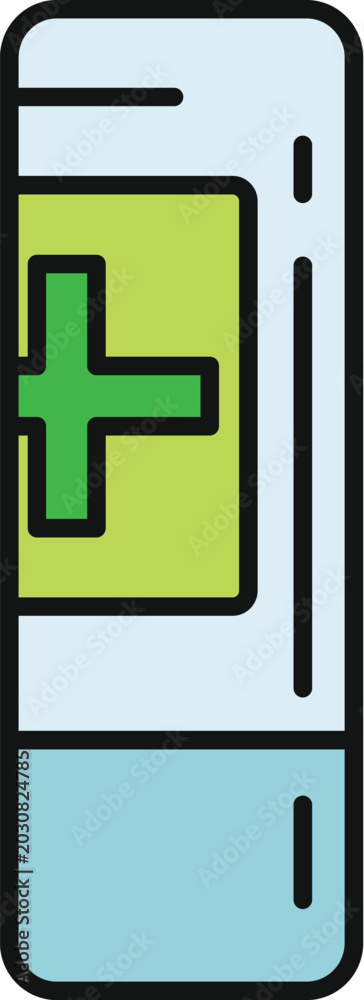 Obraz premium Hand sanitizer bottle with green medical cross icon illustrating health and hygiene