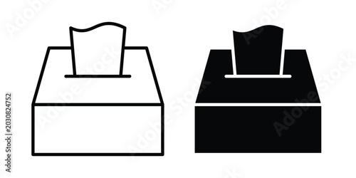 Bild auf Leinwand Tissue icon solid Icon Design Concept. Line icons