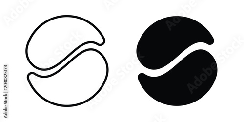 Obraz na płótnie Under the eye patches icon solid Icon Design Concept. Line icons