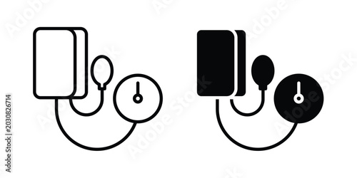 Foto Blood pressure meter icon suitable for design projects