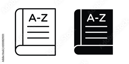 Foto Dictionaries icon suitable for design projects