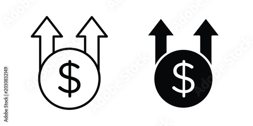 Foto High revenue icon suitable for design projects
