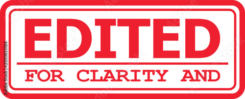 Photos A red edited stamp on a white background for clarity and purposes