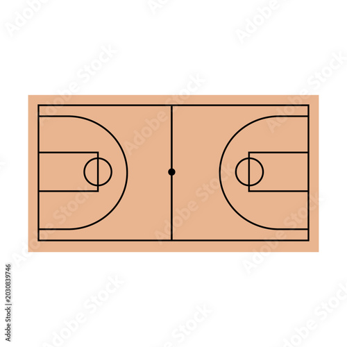 image of a basketball court with black lines