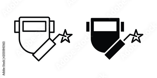 Schilderij op canvas Welding icon suitable for design projects
