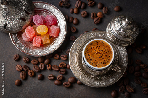 Bild auf Leinwand A cup of Turkish coffee or Greek coffee