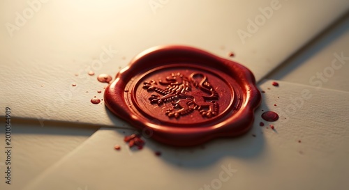 National Wedding Invitation Day on a white elegant envelope with red wax seal