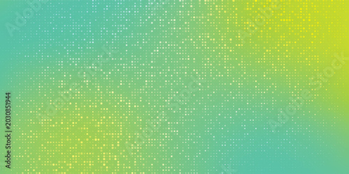 Abstract green and yellow geometric background with micro halftone dot pattern and soft lime gradient texture.