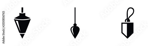 Foto Construction Plumb Bob Measurement Tool Icons