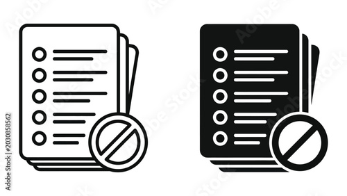 Φωτογραφία Blacklist icon Rejected list or document symbol