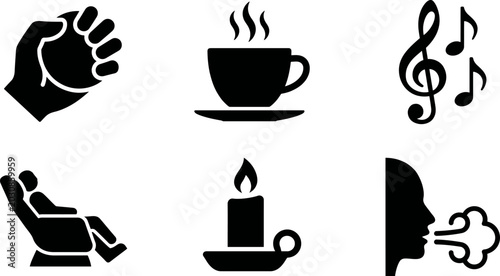 Fotografía Stress Relief Icons