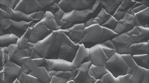 Foto Microscopic view of cracked surface with rugged texture and transparent backgrou