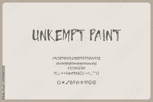 Unkempt Paint Brush Font Rough Textured Display Typeface For Branding Raw Street Art Lettering For Logo Design Social Media Web Typography And Bold Creative Graphics Asset
