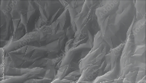 Gray textured surface with transparent background showing rugged terrain