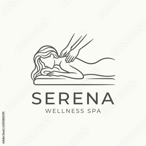 Fotografija Serene spa wellness massage therapy session.