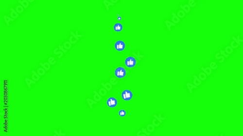 like animation on green screen background