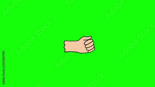 like animation on green screen background