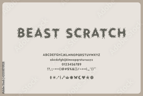 Beast Scratch Savage Aggressive Scratch Font for Brutal Logos Metal Merch Gaming Titles Horror Posters Tattoo Lettering and Streetwear Graphics
