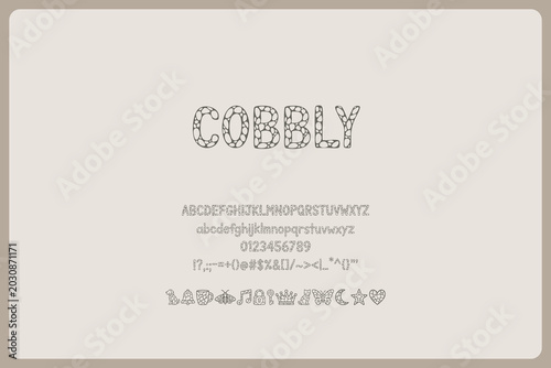 Cobbly Rounded Quirky Display Font with Chunky Dotted Letters for Playful Logos Packaging Kids Branding Stickers Posters and Social Media
