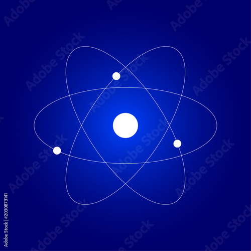 Fotografie Atomic structure, chemistry and science concept.