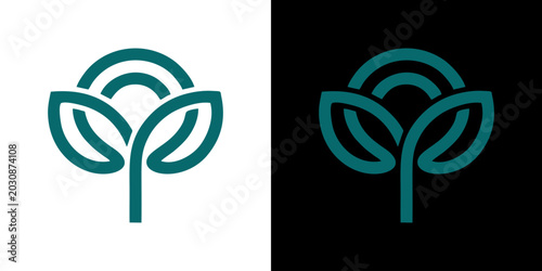 фотографія Modern minimalist plant icon embodying natural growth, organic purity, and sustainable design