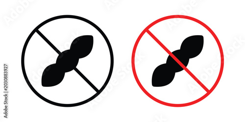 Bild auf Leinwand Soy Free icon. Glyph solid icons collection. Line symbols