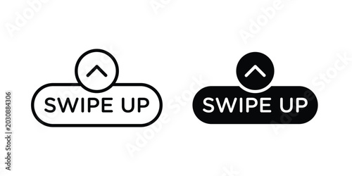 swipe up icon. Glyph solid icons collection. Line symbols
