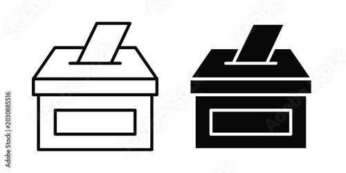 Bild auf Leinwand Voting icon. Glyph solid icons collection. Line symbols