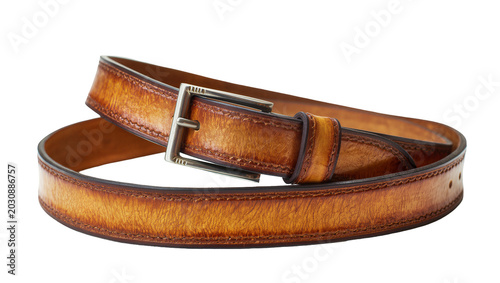 Tableau sur toile Brown leather belt with silver buckle