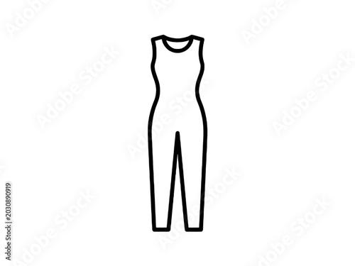 Simple black jumpsuit outline