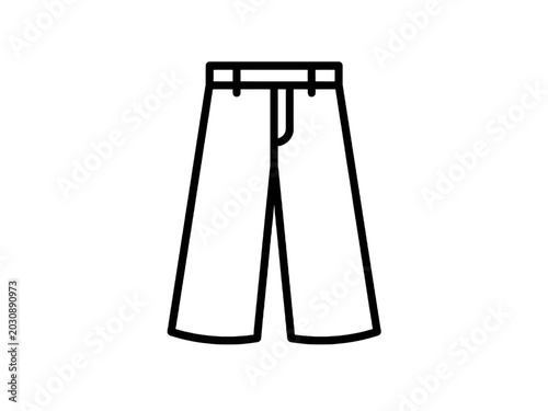 Black pants with belt illustration