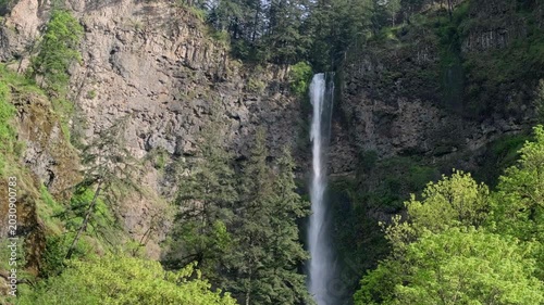 Columbia River Gorge, Oregon, USA - 04.28.2026: Multnomah Falls
