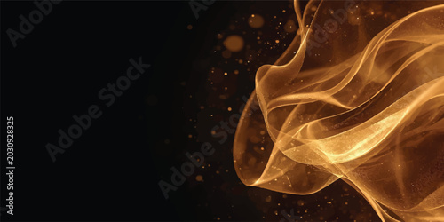 Tableau sur toile An abstract swirl of smooth blue and dark smoke flows in a graceful wave pattern