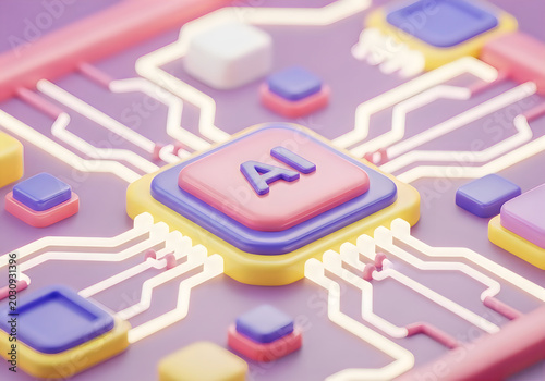 Ai chip microprocessor with circuit board