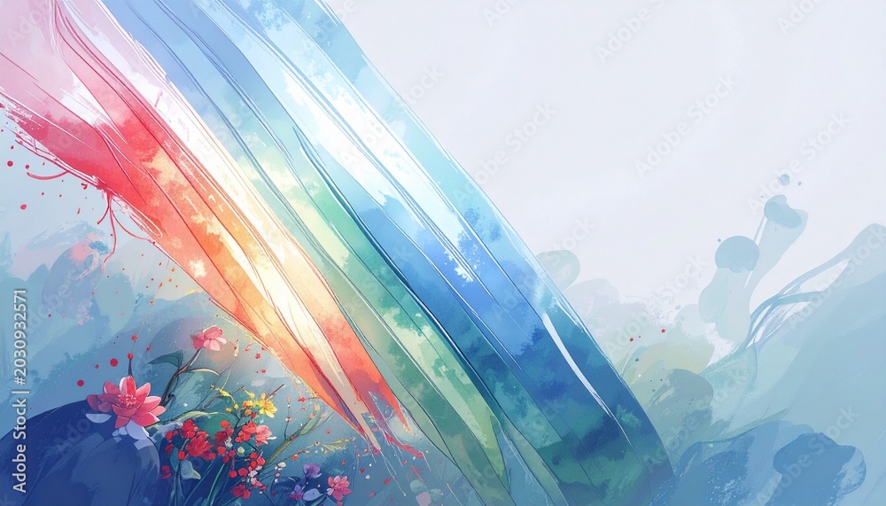 Fototapeta premium background of bright colorful stripes of light, motion wallpaper with copy space , graphic resource