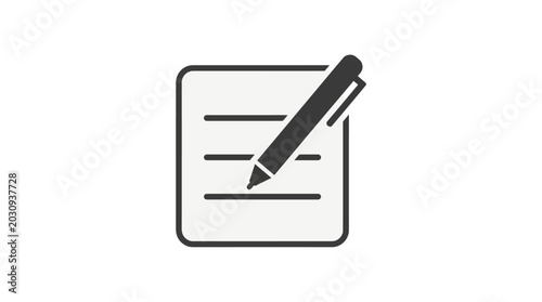 Photos Pencil on a notepad icon.